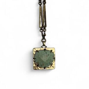 Lucky Brand Jade & Vintage Gold Necklace